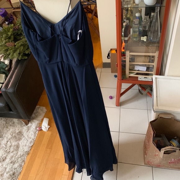 Jenny Yoo Innes Chiffon Navy Dress - Picture 7 of 7